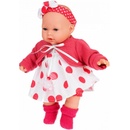 Antonio Juan Realistická bábätko holčička Kika v puntíkovaných šatech červené puntíky