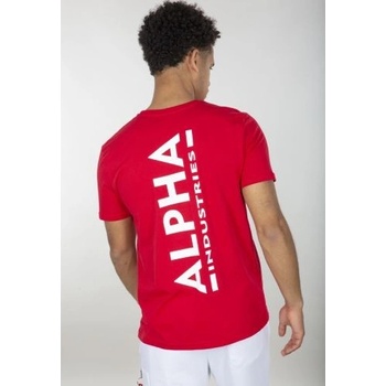 Alpha Industries Backprint T tričko pánske speed red červené