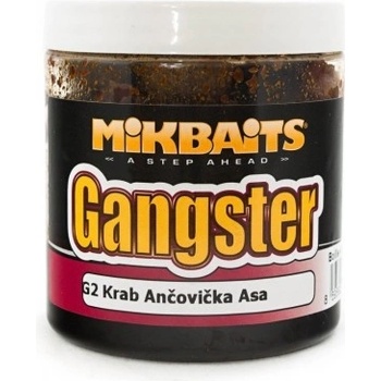 Mikbaits boilies v dipe Gangster dip 250ml 16mm G2 Krab & Ančovička & Asa