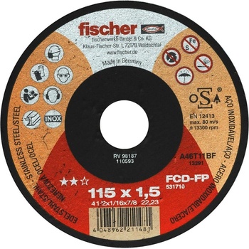 Fischer Řezný kotouč 115 x 1,5 x 22,2 mm 531710