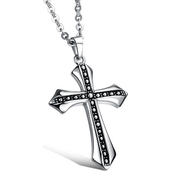 Image 1 of Мъжко колие с голям стоманен кръст