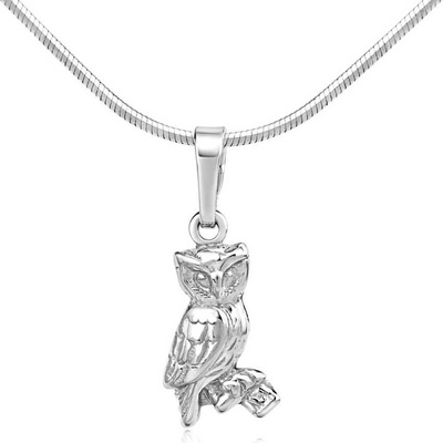 SILVEGO Strieborný prívesok sova B10665ZT