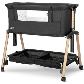 Lorelli МИНИ КОШАРА LAYLA 2В1 BLACK/wooden effect С ПАДАЩА (3800166118710)