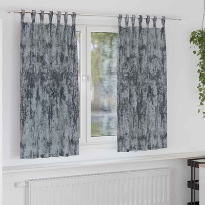 vidaXL Кадифени завеси 2 pcs Сребристо сиво 175 x 140 см Кадифе (4107719)
