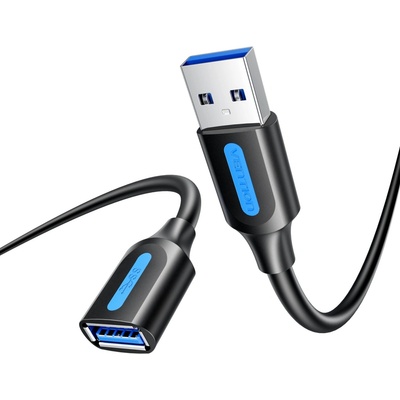 Vention CBOBF USB 3.2 A Male to A Female Extension Round 1m černý