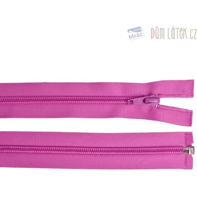 Zips špirálový 6mm deliteľný 50 cm svetle cyklámenová