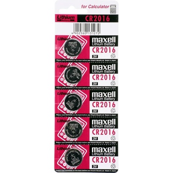 Maxell CR2016 Литиеви бутонни клетки 5бр/опаковка 76903CM (76903CM)