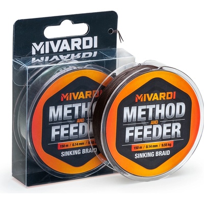 Mivardi Šňůra Method & Feeder Sinking Braid Hnědá 150m 0,10mm 6,85kg
