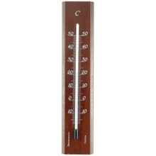 EXATHERM Teploměr -15°+50°C vnitřní, dřevo, mahagon