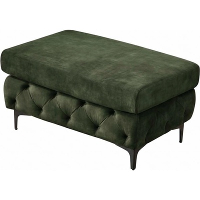 Interior DE Taburet MODERN BAROCCO XL 90 CM tmavě zelený sametTAB48518