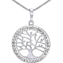 SILVEGO Strieborný prívesok Strom života sa Swarovski Crystals B16088