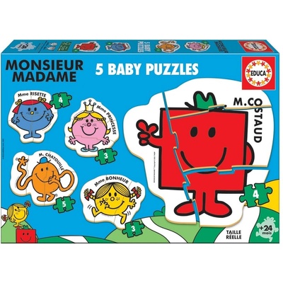 Educa Детски пъзел, Educa, Мосю Мадам, 3/3/4/4/5 части