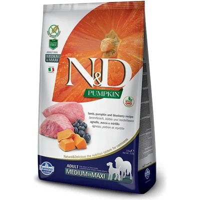 N&D Grain Free Pumpkin Adult Medium/Maxi Lamb & Blueberry 12 kg