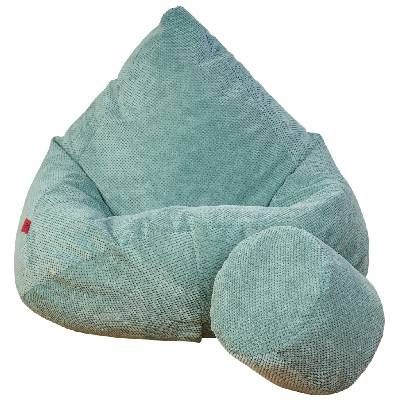 Supplies s podnožkou dot relax z plyšoviny mätová farba