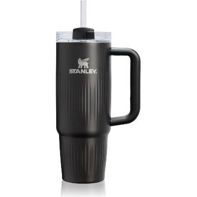 Stanley Quencher H2.O FlowState Fluted Tumbler nerezový tumbler s brčkem střední Black PVD 1 ks