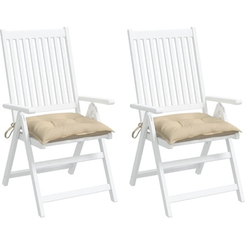 Image 1 of vidaXL Възглавници за палети 2 бр бежови 50x50x7 см Оксфорд плат (361516)