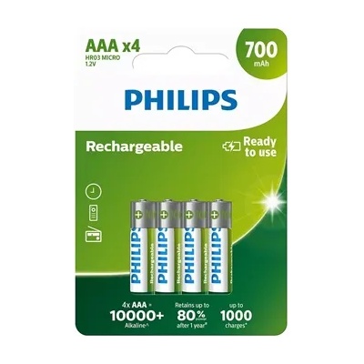 Philips R03B4A70/10 ELEMENTS FUSIBLE AAA 700 mAh 4-BLISTER (R03B4A70/10)