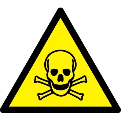 Varovné značení, varování před toxickými látkami – protiskluzové PVC, 400×347 mm