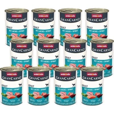 Animonda Gran Carno Adult losos & špenát 12 x 400 g