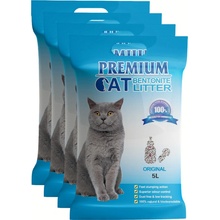 Premium Cat Bentonitové hrudkující stelivo přírodní 4 x 5 l