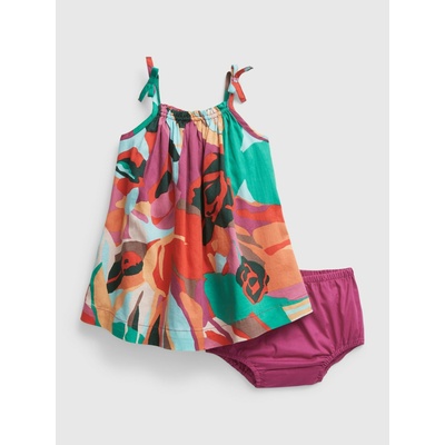 GAP Baby цветен памучен рокля комплект GAP GAP | Zelen Cherven | Момичешки | 50-62