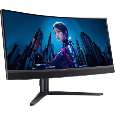 Монитор Acer Predator X34V3bmiiphuzx (UM. CXXEE. 301), 34" (86.36cm) Curved VA панел, 180Hz, UWQHD, 1ms, 100 000 000: 1, 600cd/m2, HDR1000, Mini-LED, DisplayPort, HDMI, USB Type-C, USB 3.2 Hub (UM.CXXEE.301)