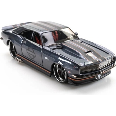 Maisto Chevrolet Camaro Z28 metalíza tmavošedá Harley-Davidson 1968 1:24
