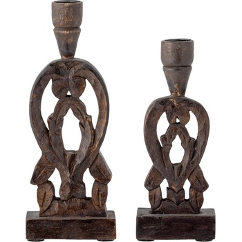 Bloomingville Дървени свещници в комплект от 2 Bernie - Bloomingville (82066103)