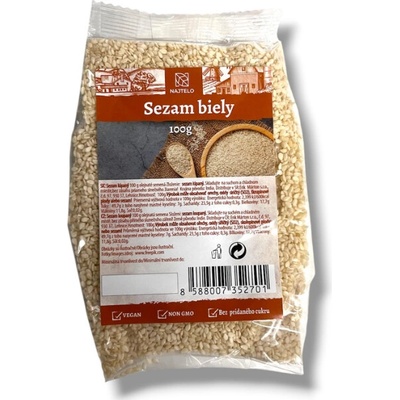 Najtelo Sezamové semienka biele lúpané 100 g