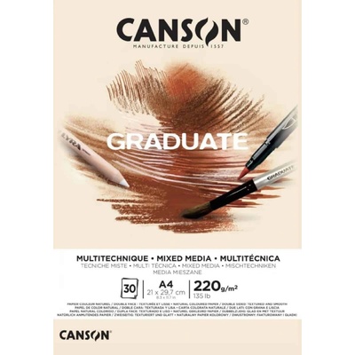 Canson Graduate Mixed Media Toned Paper blok A4 220g