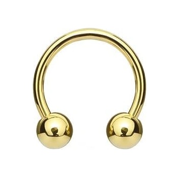 Šperky4U piercing podkova žluté zlato PV1001GD-121033