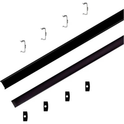 V-TAC АЛУМИНИЕВ ПРОФИЛ ЗА led ЛЕНТА ЛЕНТА 2М 17.4x7mm ЧЕРЕН v-tac (3800157677196)