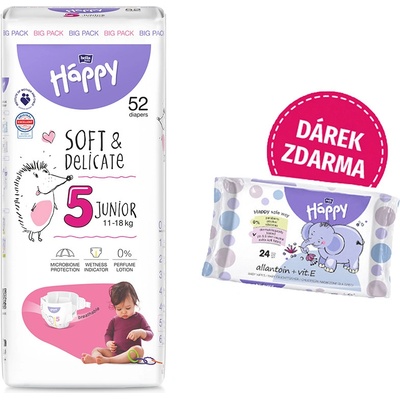 Bella Happy Soft & Delicate BigPack 5 - 11-18 kg 52 ks