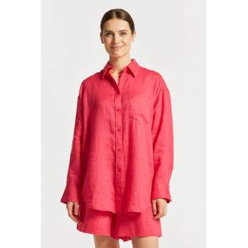 Gant košeľa OS linen shirt ružová