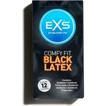 EXS Condoms 12 бр. Черни презервативи EXS Black