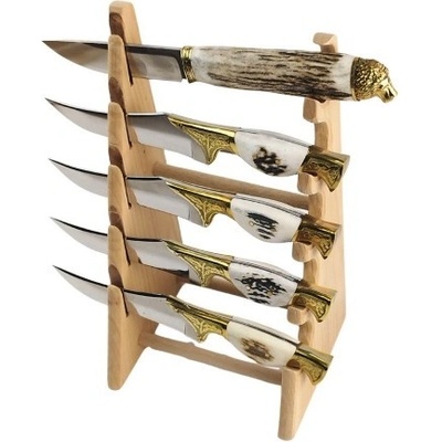 Дървена поставка за 5 ножа (6096)