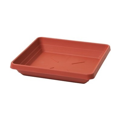 Plastia miska čtyřhranná Lotos - terakota 30x30