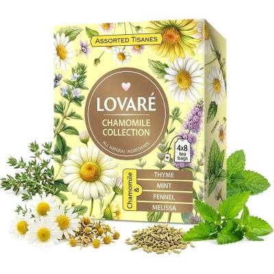 Lovaré Chamomile collection 32 sáčků kolekce čajů 41,6 g