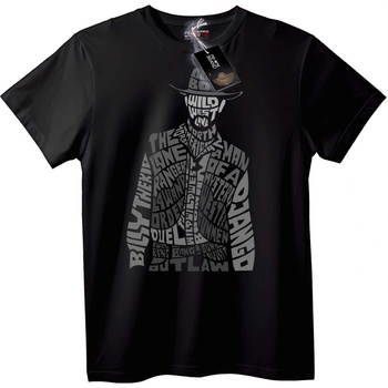 NOONEBRAND Тениска Калиграм Били Детето Дивият запад - M, Black