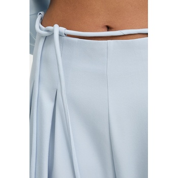 Answear. LAB Панталон Answear. LAB в синьо с широка каройка, с висока талия (P4570.iak)