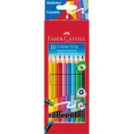 Faber-Castell Grip триъгълна гума комплект от 10 цветни молива FC116613 (FC116613)