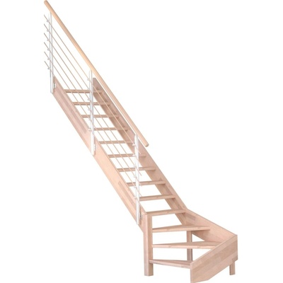 StarWood Schody Mykonos Pro bukové levé 90cm otevřené design.dřev.zábradlí