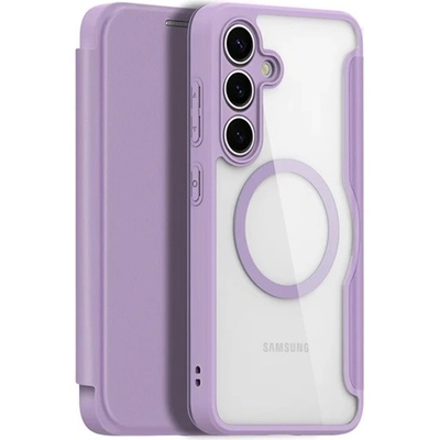 Dux Ducis Samsung S25 DUX DUX DUCIS SKIN X PRO калъф с кожен ефект FLIP, MagSafe, LILA GP-165978 (GP-165978)
