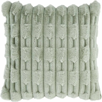 Bianca vankúš z mikroplyšu Carved Fur 50x50