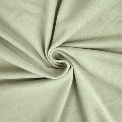 Tričkovina s lycrou Washed 200g - Zelená khaki světlá