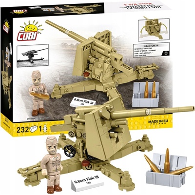 COBI 3141 World War II Německé protiletadlové dělo 8.8 cm Flak 18 1:35
