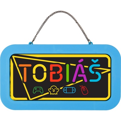 Neonová cedulka se jménem - Tobiáš