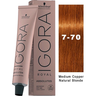 Schwarzkopf Igora Royal Absolutes barva na vlasy 7-70 Colorists's Anti-Age Color 60 ml