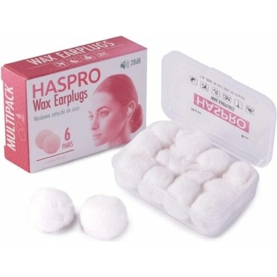 Haspro Voskové zátky do uší 6 párov