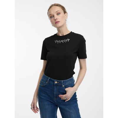Orsay Черна дамска тениска с апликация ORSAY Orsay | Cheren | ЖЕНИ | XS